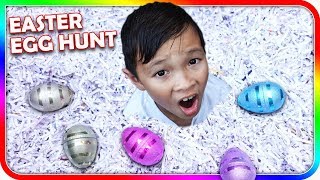 Easter Egg Hunt in Trash Can Full of Shredded Paper!!!