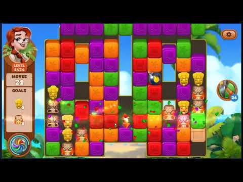Lost Island Blast Adventure Level 1424 - NO BOOSTERS 🏝️ | SKILLGAMING ✔️