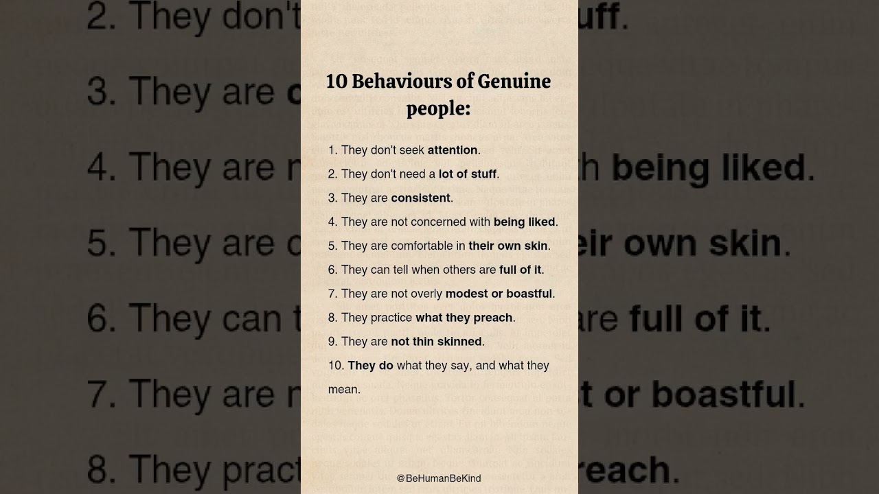 10 Rare Behaviors of Truly Genuine People (#7 is Shockingly Rare)