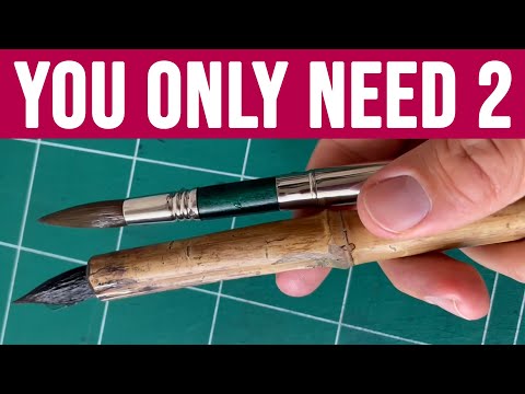 The ONLY Watercolor Brushes you'll need (For Beginner)