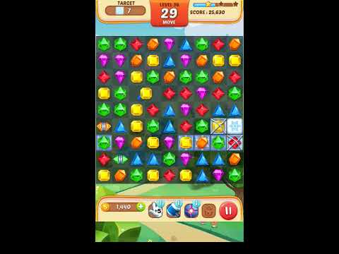 Jewel Match King Level 36 - Walkthrough ( No Booster )