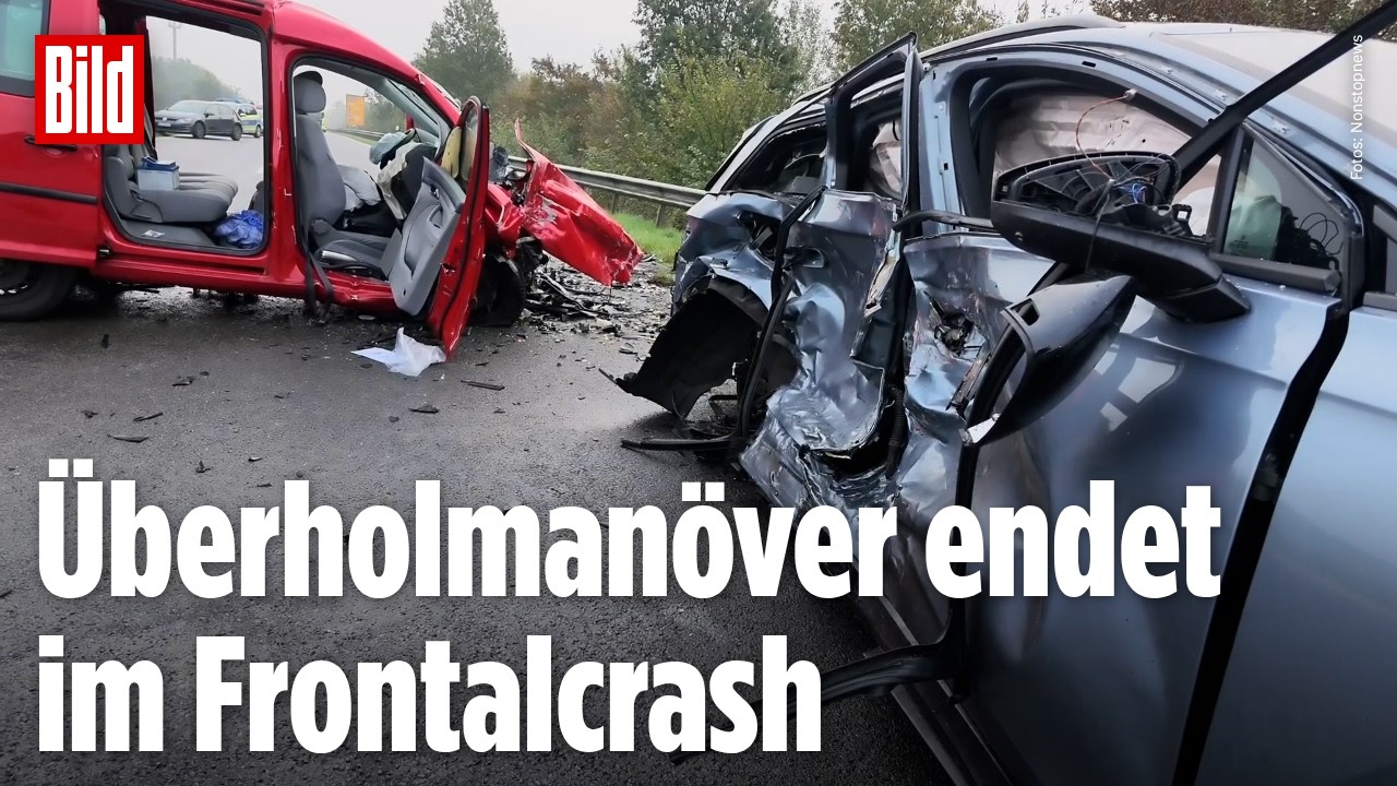 HORROR-CRASH IN NIEDERSACHSEN: Drei Autos krachen ineinander, fünf verletzt