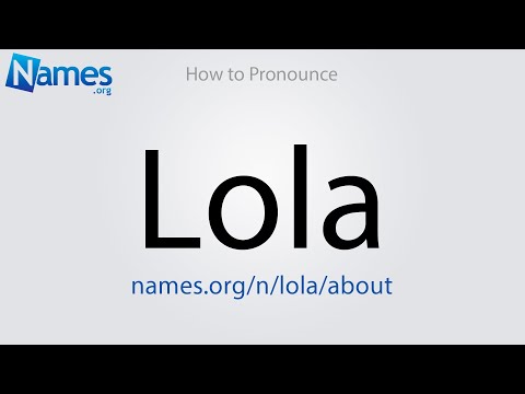 YouTube video about: How do you spell "Lola"?