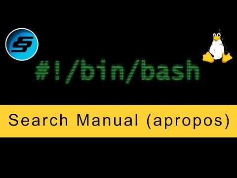 Search Manual apropos Bash Scripting