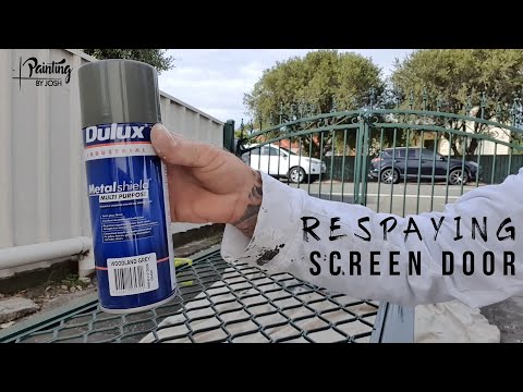 ( DIY) HOW TO SPRAY A SECURITY SCREEN DOOR