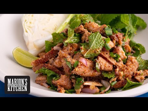 Salada Thịt Heo Nướng Cay Thái (Moo Nam Tok) - Cozinha de Marion