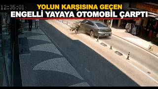 Yolun Karşısına Geçen Engelli Yayaya Otomobil Çarptı
