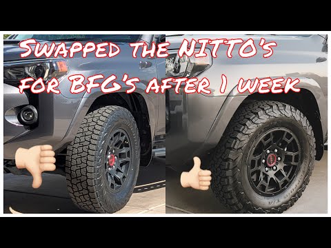 Swapped Nitto g3's for Bfg KO2's major vibrations with Terra Grapplers - Toyota 4runner