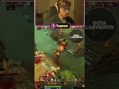 Topson Outplayed Enemy Pudge and Ember Spirit 1v2 on Shadow Fiend in Dota 2 #dota2 #gaming #outplay