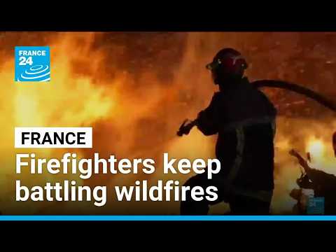 Firefighters keep battling wildfire in France’s Landes region