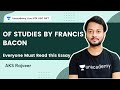 Of Studies By Francis Bacon | English Literature | NTA-UGC NET | Ankit Kumar Sahu Rajveer