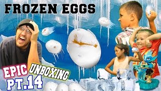 FROZEN EGG FIGHT!  Kids vs. Parents!  Epic Unboxing pt. 14 (Punk Shock - Skylanders Swap Force)