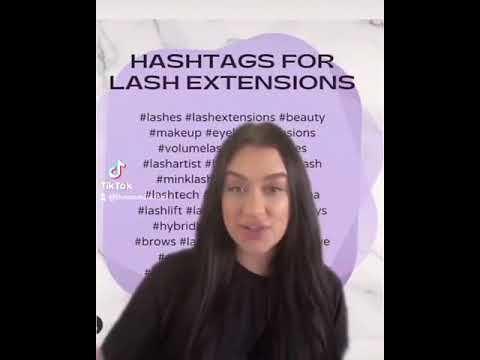 Hashtags for Lash Extensions. Join our social media marketing course now.