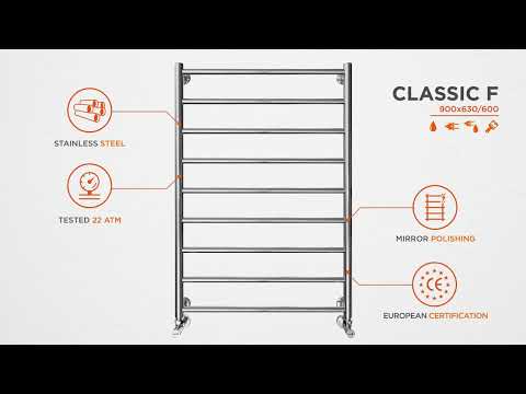 Водяна рушникосушарка Mario Класік F 1.1.5908.01.P (4820111357062, 900x630, хром/білий глянець/чорний матовий/золото/сатин/бронза)