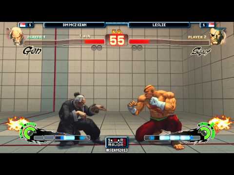 SEAM2013 SF4 DM MCZ Xian (Gen) vs Leslie (Sagat) Top 8 Losers Bracket
