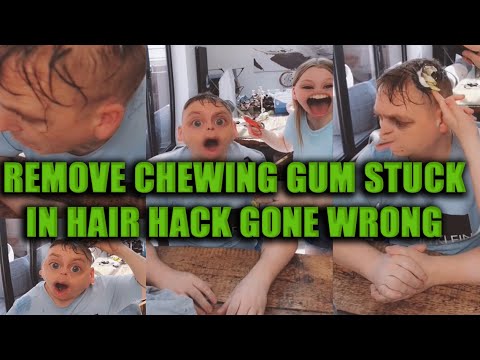 How to remove chewing gum stuck in hair hack gone wrong!