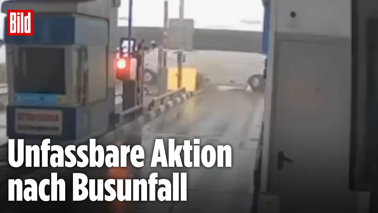 Russland: Bus mit 50 Personen an Bord überschlägt sich vor Mautstelle