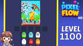 Pixel Flow Level 1100 Solution Walkthrough