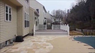 preview picture of video 'Travertine Walkway, Patio, Planter Wall and Fiberon Horizon Deck in Woodbridge VA'