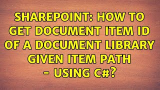 Sharepoint: How to get document item ID of a Document Library given Item Path - using c#?