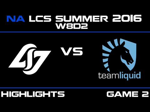 CLG vs TL Game 2 highlights W8D2 NA LCS 2016 Counter Logic Gaming vs Team Liquid   TL vs CLG   LCS L