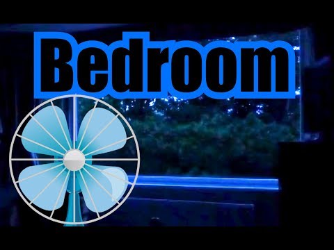 Bedroom Fan Noise w/ Dimmed Dark Screen 10 Hours of Fan White Noise for Sleeping
