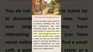 Exploring My Neighborhood 🏘️ | Easy English for Beginners (A1–A2) | English Listening Practice