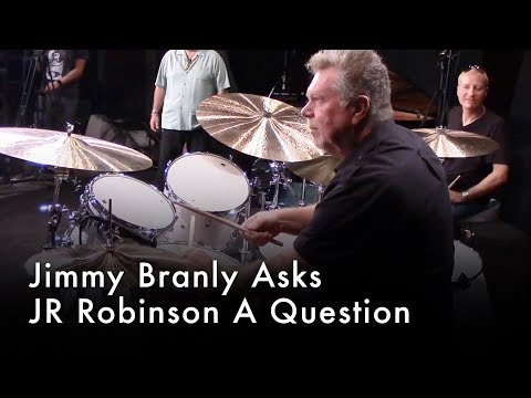Jimmy Branly asks JR Robinson to demonstrate his signature drum pattern