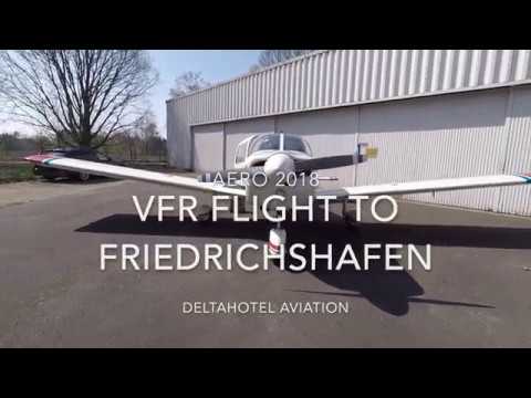 VFR flight to Friedrichshafen AERO 2018 incl. ATC