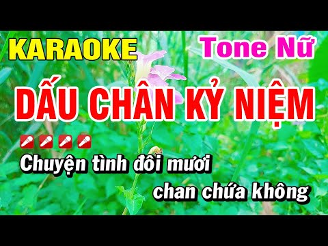 Karaoke Dấu Chân Kỷ Niệm Nhạc Sống Tone Nữ | Hoài Phong Organ