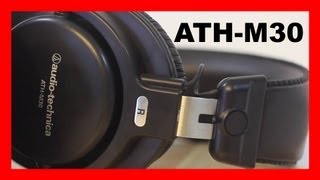 Video thumbnail for Audio Technica ATH-M30 Professional Studio Monitor Headphone Review by CyberCat Technologies