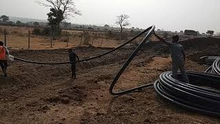 HDPE pipe laying