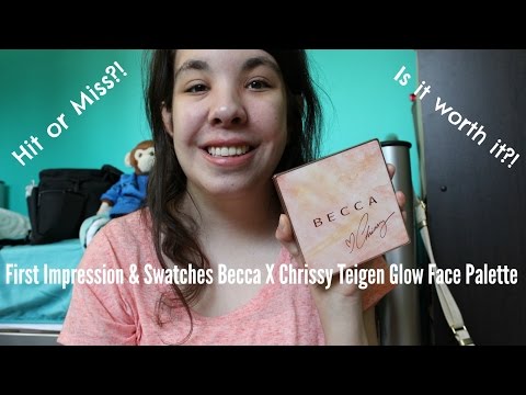 NEW First Impression & Swatches Becca X Chrissy Teigen Glow Face Palette Video