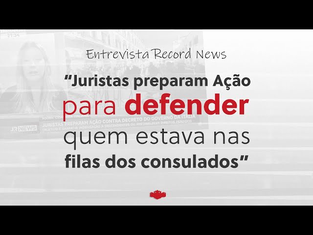 Entrevista Record News - Ação Judicial Coletiva - Quem já estava na fila tem que ser respeitado.