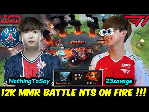 PSG LGD NothingToSay Lina 12K MMR MIDLANE vs T1 23savage Mars Dota 2 pro Gameplay TI10 Ranked