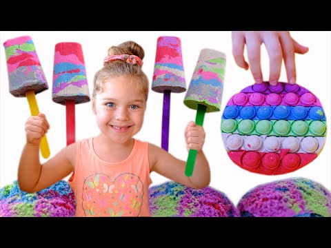 Arija pravi POP IT od Kinetičkog Peska i Jednorog Sladoled!