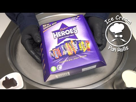 Cadbury Heroes Crunchie Bits & Dinky Decker Ice Cream Rolls | ASMR food sound | no talking