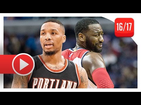 John Wall vs Damian Lillard ELITE PG Duel Highlights (2017.01.16) Wizards vs Blazers - SICK!
