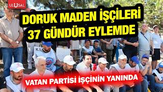 Doruk Maden işçileri 37 gündür eylemde! Vatan Partisi işçileri yalnız 