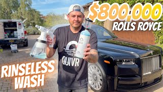 RINSELESS WASHING A ROLLS ROYCE IN DIRECT SUN with Quivr INDO
