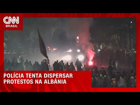 Protestos estudantis na Albânia continuam; polícia tenta conter | CNN 360°
