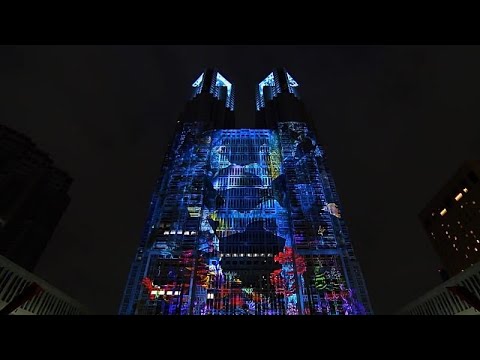Video Thumbnail: Largest projection show on Tokyo Government Building mesmerizes crowds