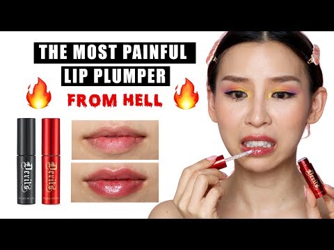 The Most Painful Lip Plumper From Hell 🔥🔥 |  Tina Tries It Video