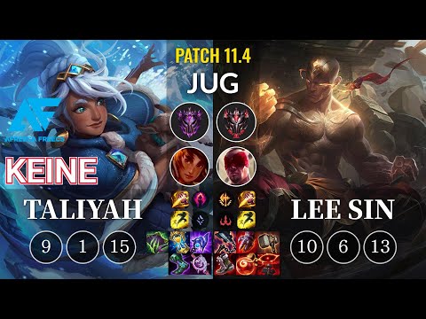 AF Keine Taliyah vs Lee Sin Jungle - KR Patch 11.4