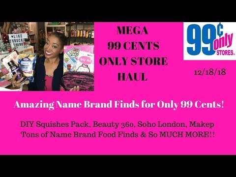 Mega 99 Cents Only Store Haul 12/18/18~All NEW Items Tons of Name Brand Finds for Only 99 Cents ❤️ Video