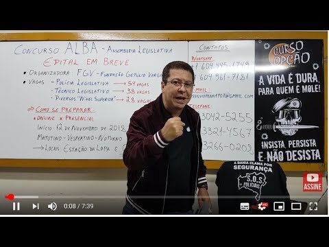 Concurso ALBA - EDITAL EM BREVE - Polícia Legislativa, Técnico e Analista Legislativo