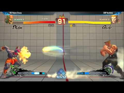 Filipinochamp (Dhalsim) vs EMP Nuckledu (Guile) - Evo 2014 USF4