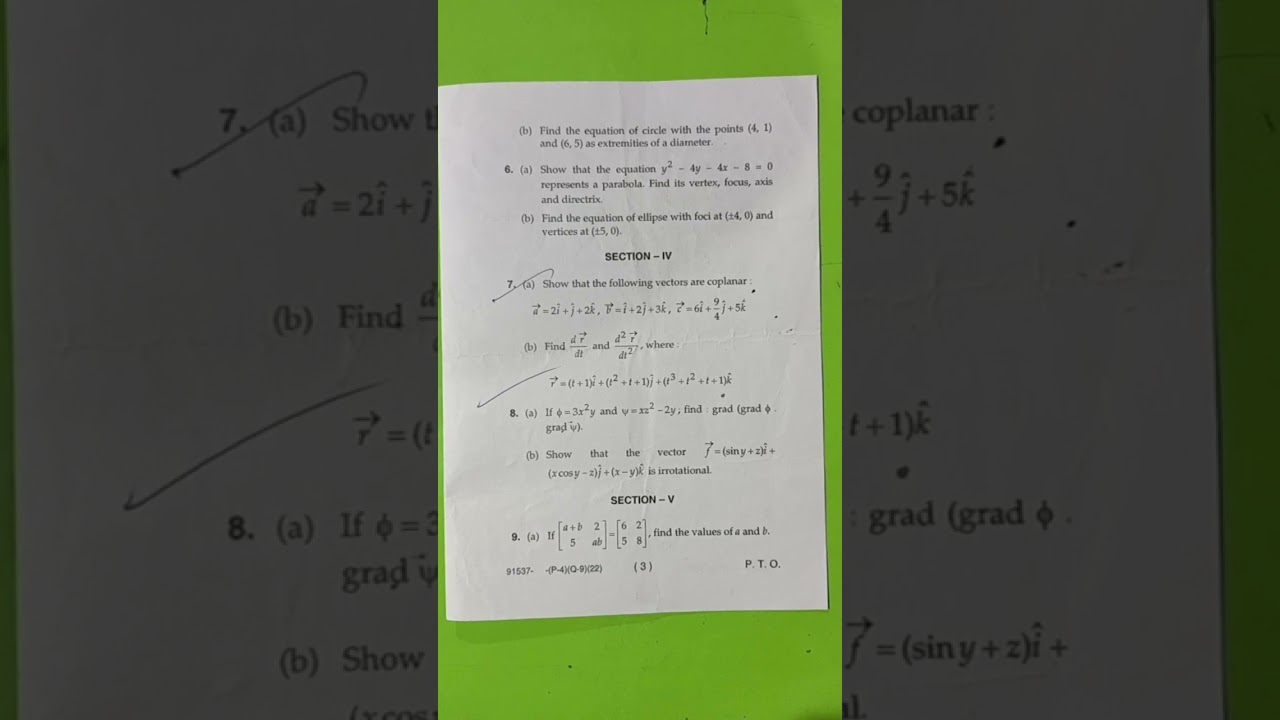 B. sc. hons. chemistry 2nd semester Mathematics-ll
