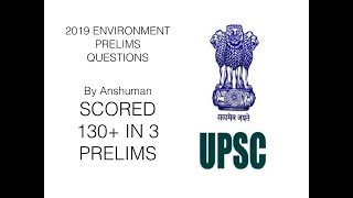 2019 Prelims Environment Question Discussion - By CSE 2018 AIR 356 and IFoS 2018 AIR 11
