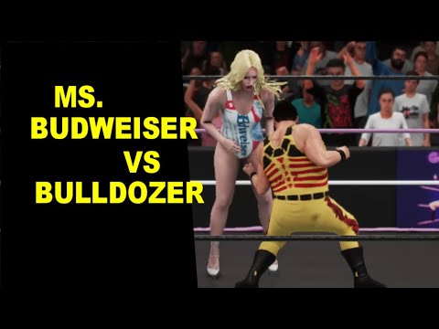 GLOW 1985 Ms Budweiser vs Bulldozer - Mixed Match